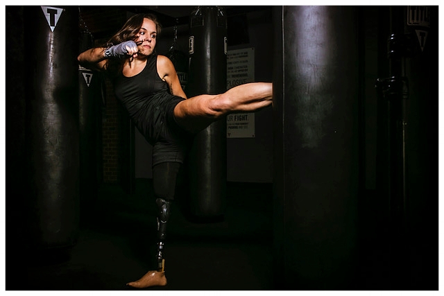 Amy's journey took her from fearing all sports activities to being a passionate boxer and kick boxer  (picture copyright by Nathan Mantor, courtesy of Amy Bream)