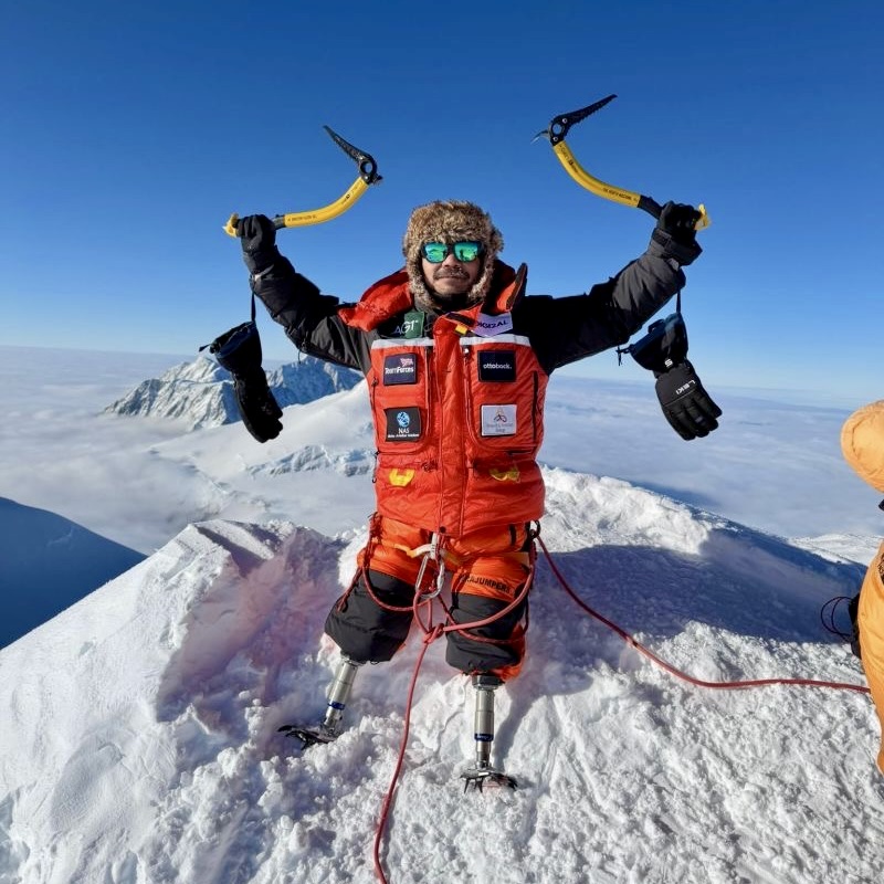 Hari Budha Magar, the first bi-lateral above knee amputee to complete the Seven Summits (picture courtesy of Hari Budha Magar)