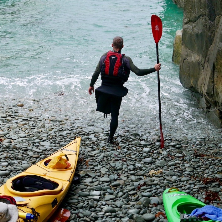 In a kayak being an above knee amputee is not much of an issue.