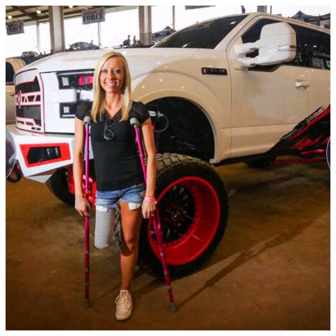 Kristy and her lifted truck (picture courtesy of Kristy Wimberly)