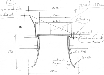 Plan habillage des puits de jour du  Palais de justice de Paris 