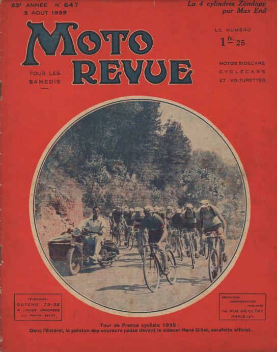 Moto Revue n° 647 (03/08/1935), essai de la K800 par Max End