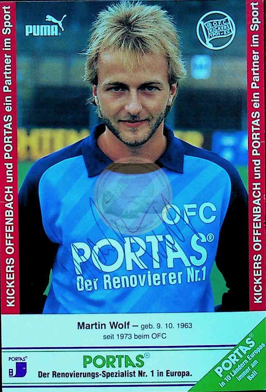 Autogrammkarte von Martin Wolf Kickers Offenbach