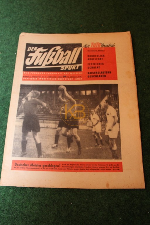 Der Fußball Sport vom 02.08.1954.