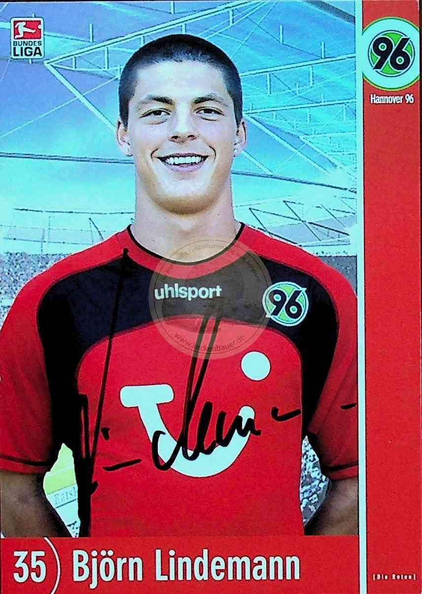 Autogrammkarte von Hannover 96 Björn Lindemann