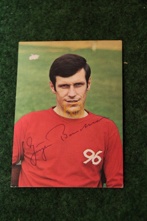 Original Autogramm von Jürgen Bandura auf einer Bergmann Sammelkarte aus dem Jahr 1969/70.