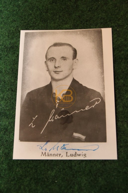 Originalautogramm von Ludwig Männer Hannover 96 "Legende" und Altinternationaler.