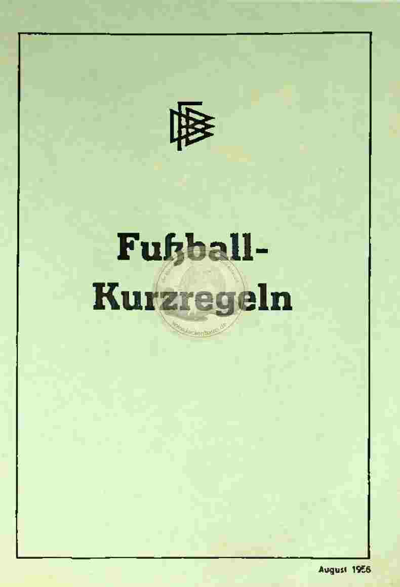 1956 Fußballkurzregeln