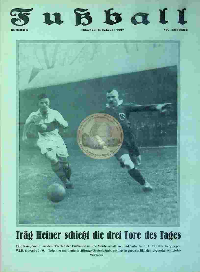 1927 Februar 8. Fußball Nr. 6