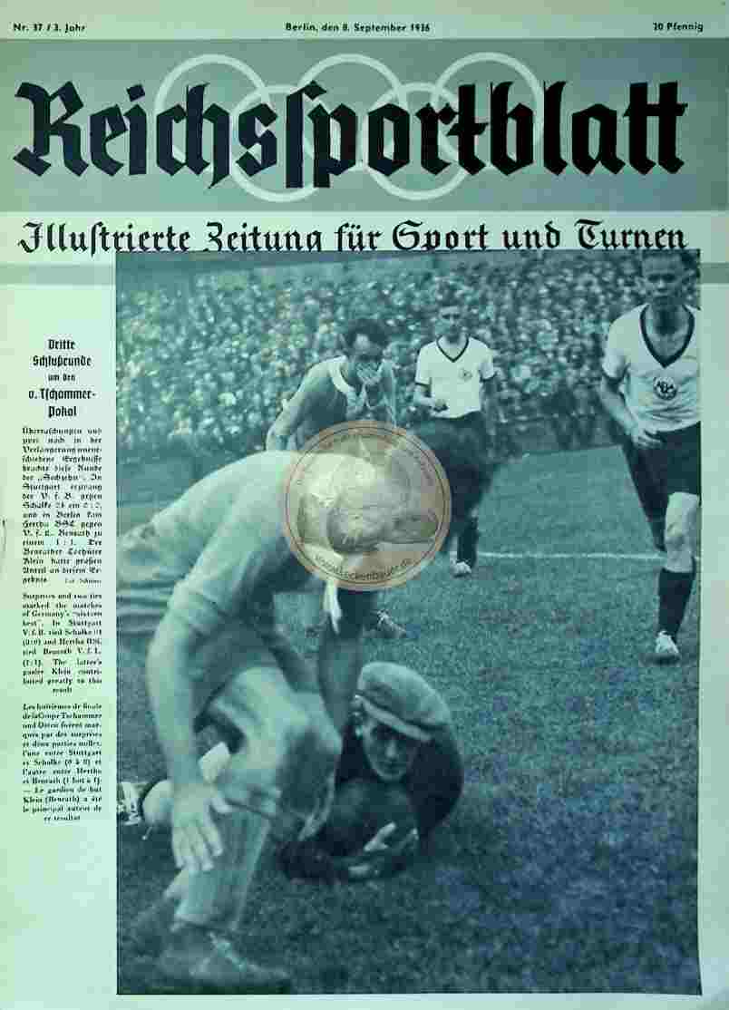 1936 September 8. Reichssportblatt Nr. 37