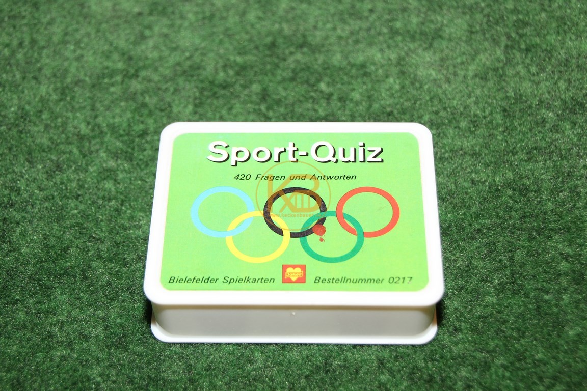 Sport Quiz 0217 von Bielefelder Spielkarten ca. aus den 1980ern. 420 Fragen und Antworten.