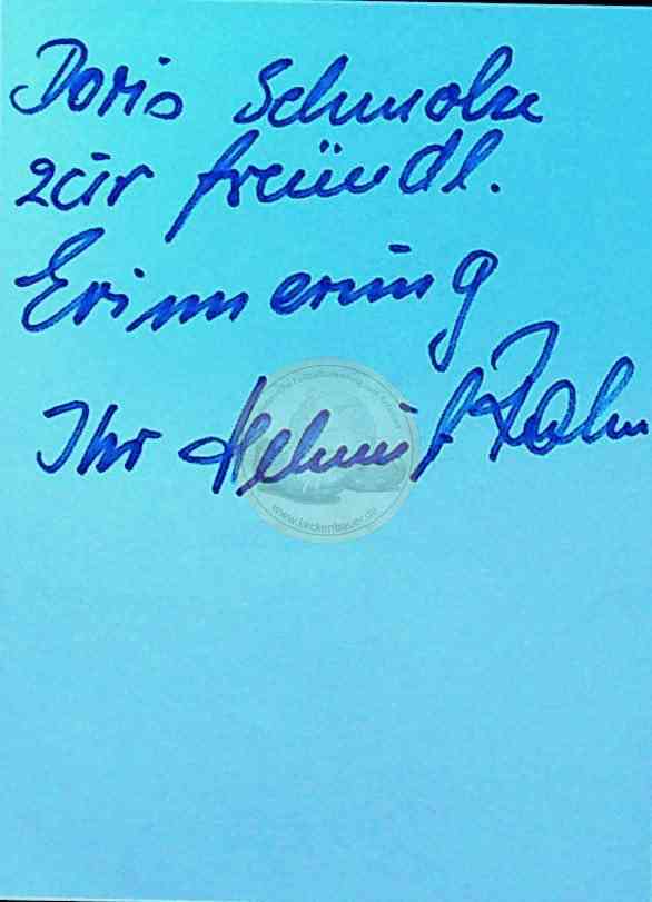 Bild mit Autogramm von Helmut Rahn