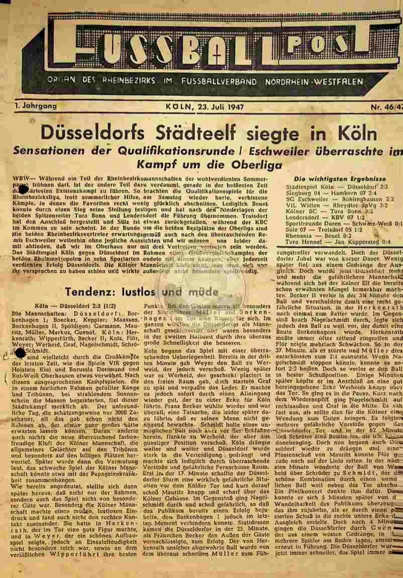 1947 Juli 23. Fussballpost Nr.46