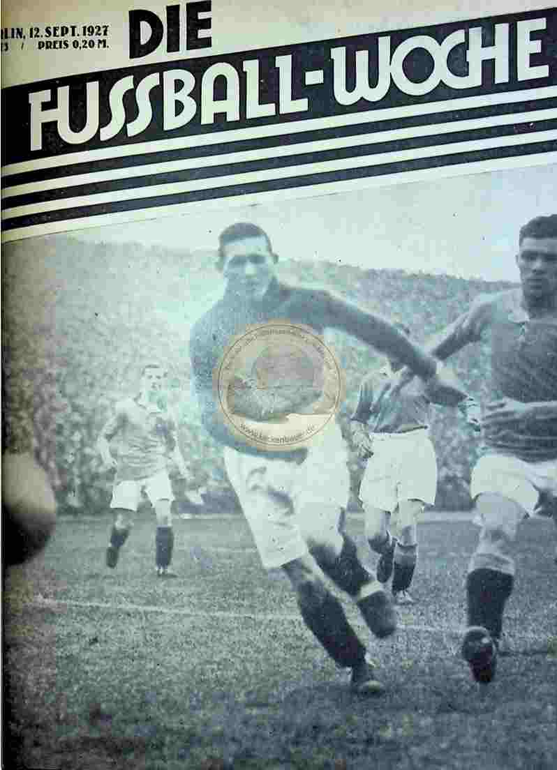 1927 September 12. Fussball-Woche Nr. 73