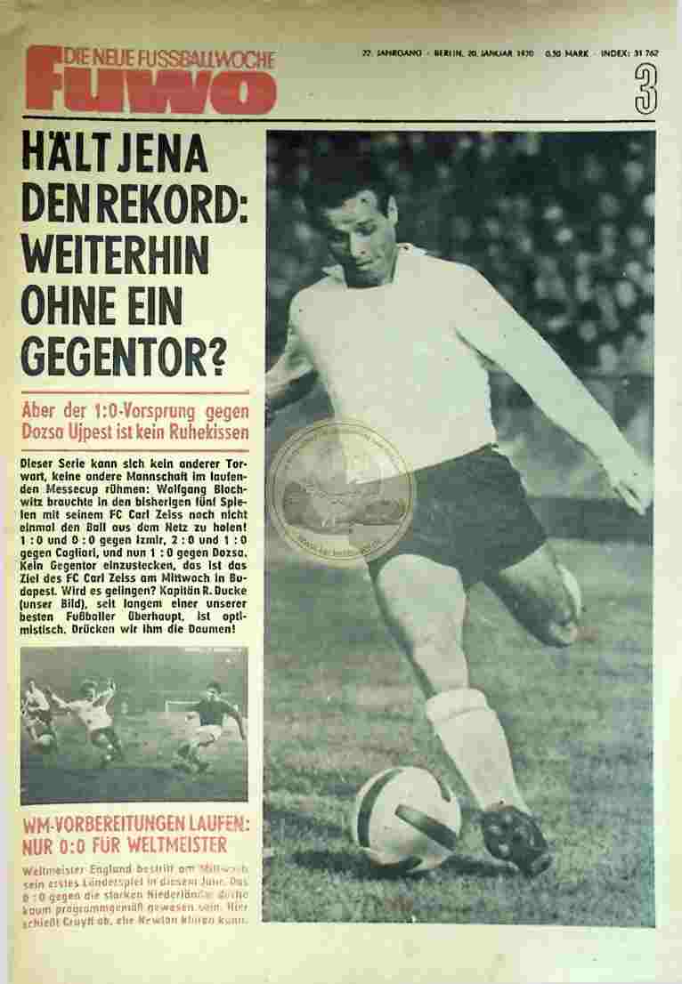 1970 Januar 20. Die neue Fussballwoche fuwo Nr. 3