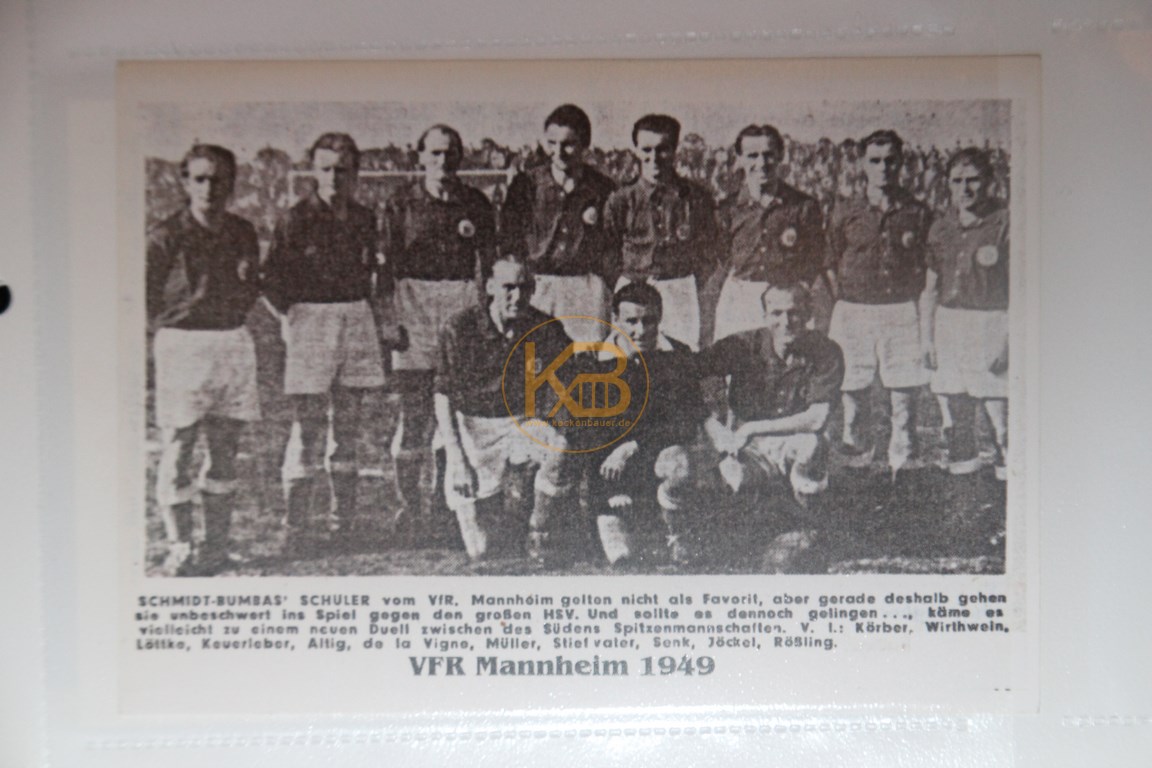 Altes Mannschaftsbild vom VFR Mannheim 1949