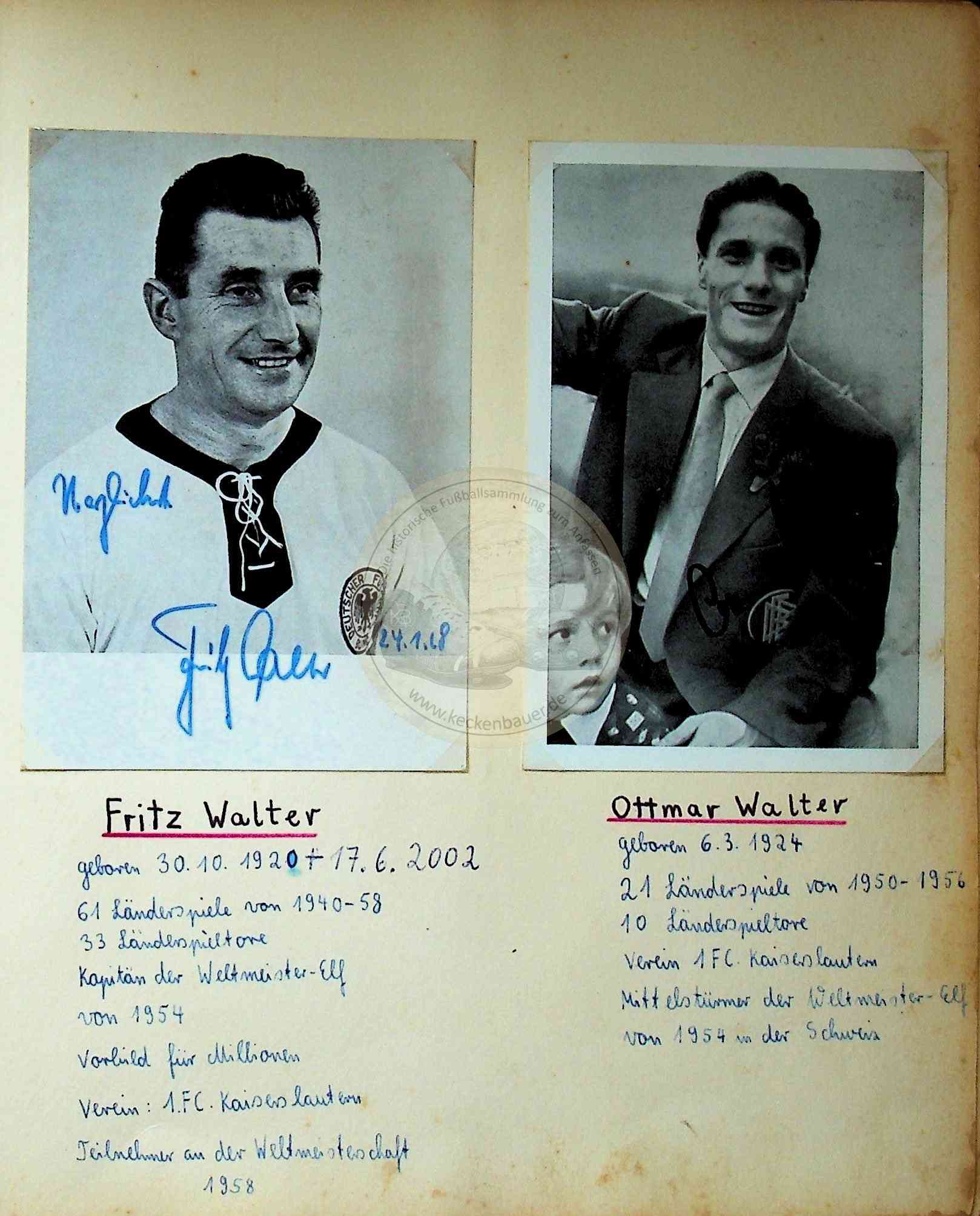 5 Autogramm Fitz und Ottmar Walter