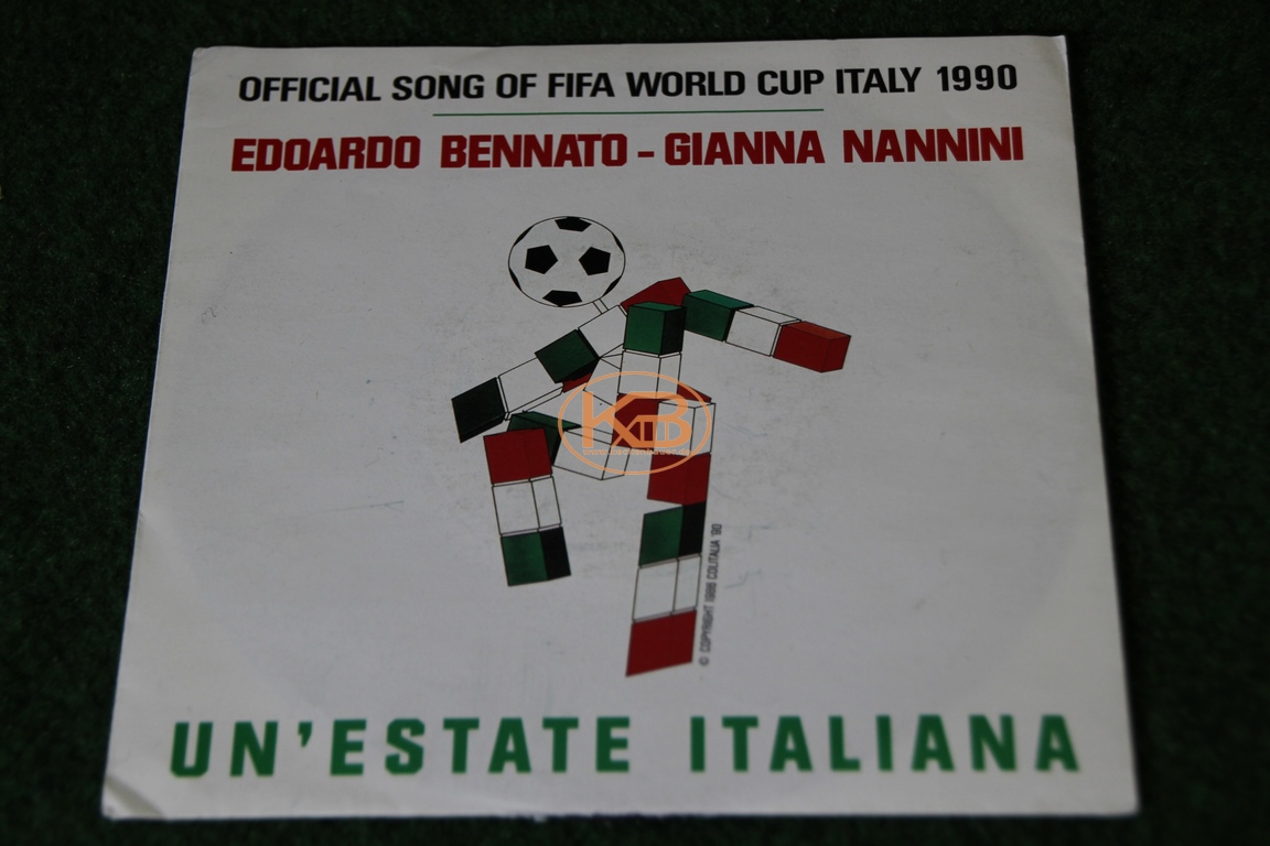 Single LP Official Song of Fifa World Cup Italy 1990 von Edoardo Bennato und Gianna Nannini Unéstate italiana