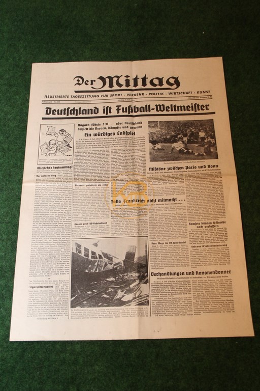 Der Mittag am Tag nach dem Gewinn der Weltmeisterschaft 1954.