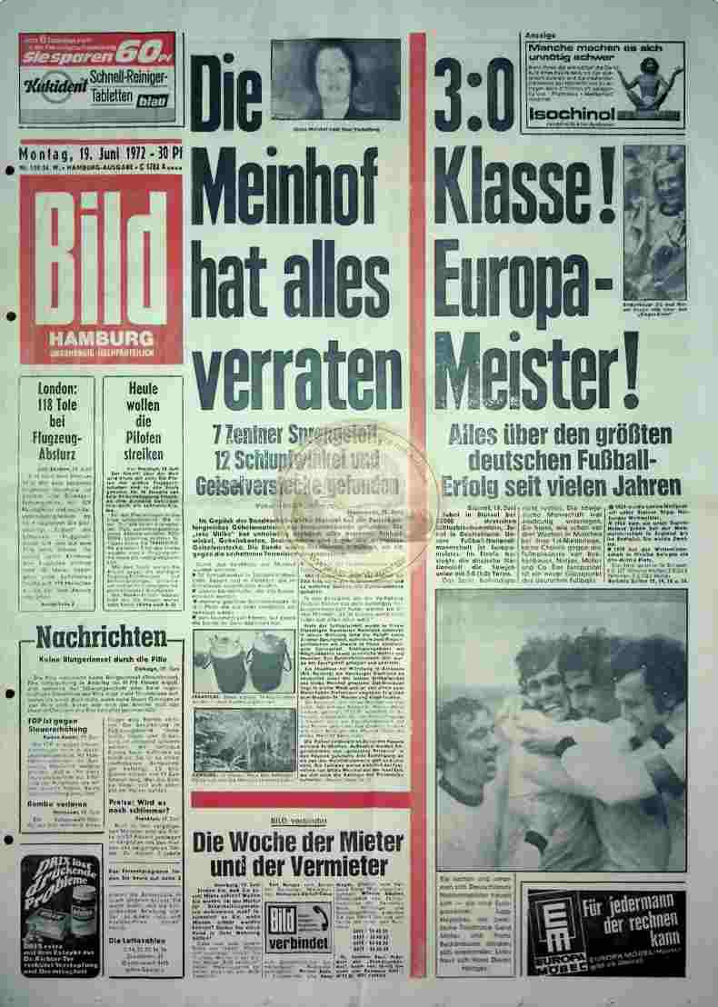 1972 Juni 19. Bildzeitung