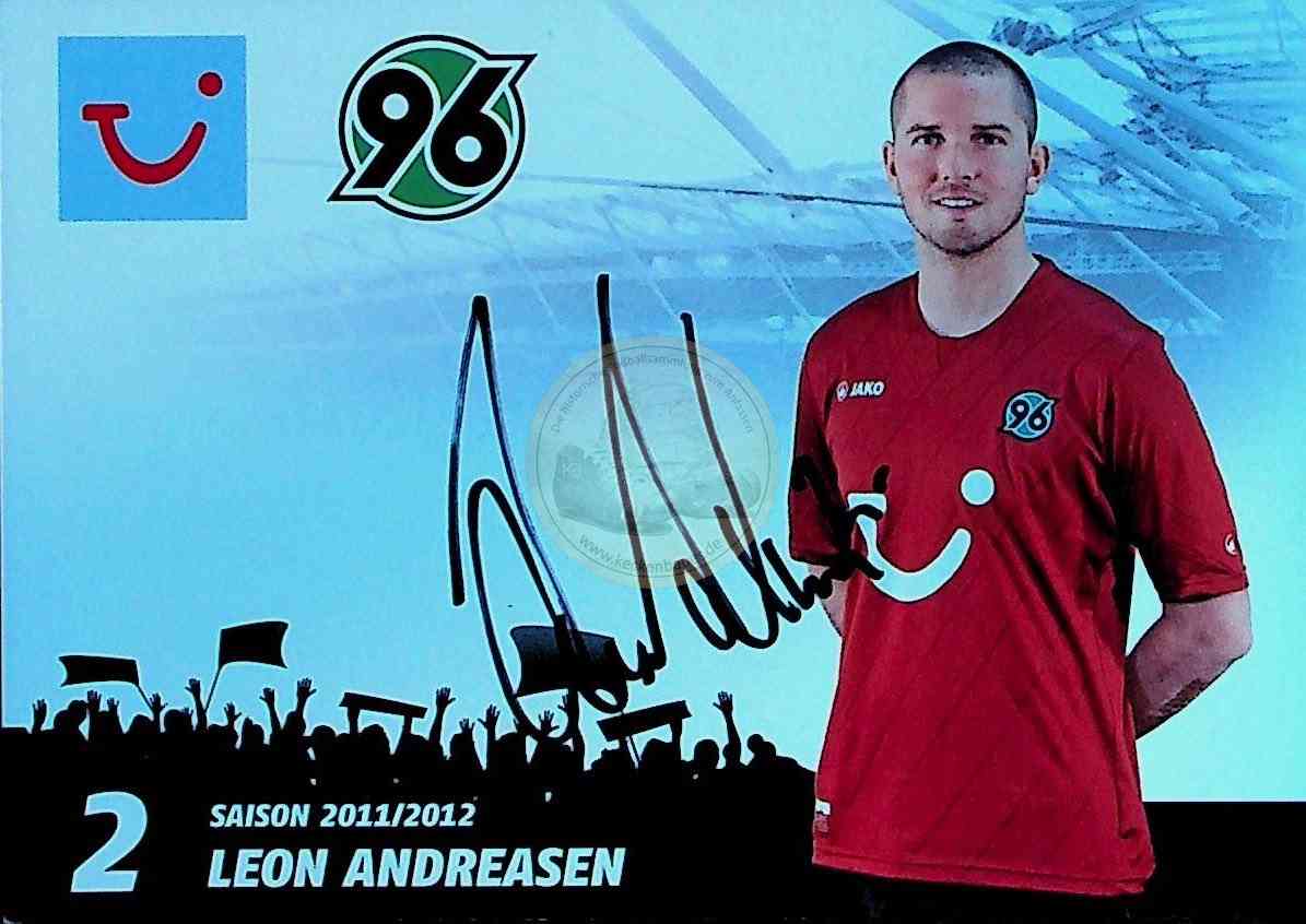 Autogrammkarte von Hannover 96 Leon Andreasen