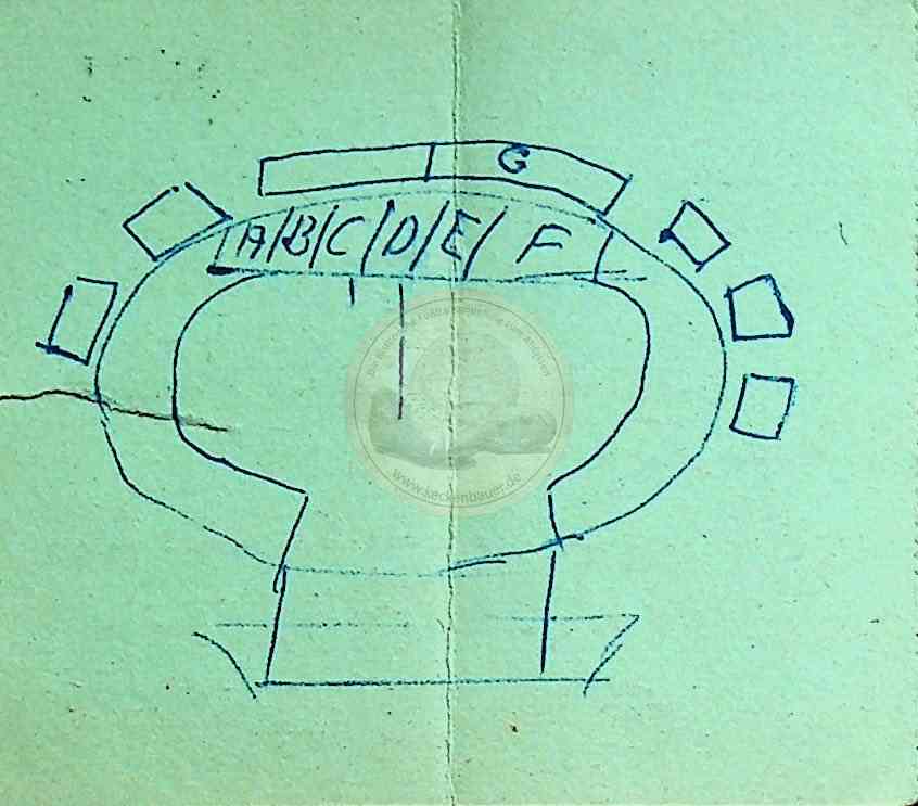 19531108 Ticket Norwegen Saarland in Saarbrücken Wm Qualifikationsspiel 