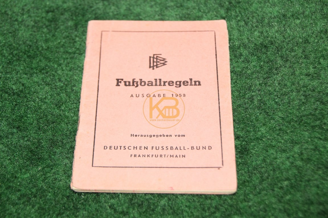 Fußballregeln Ausgabe 1958