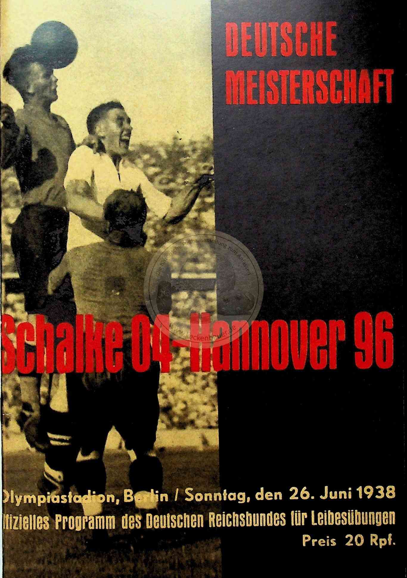 19380626_Programm Finale Deutsche Meisterschaft H96