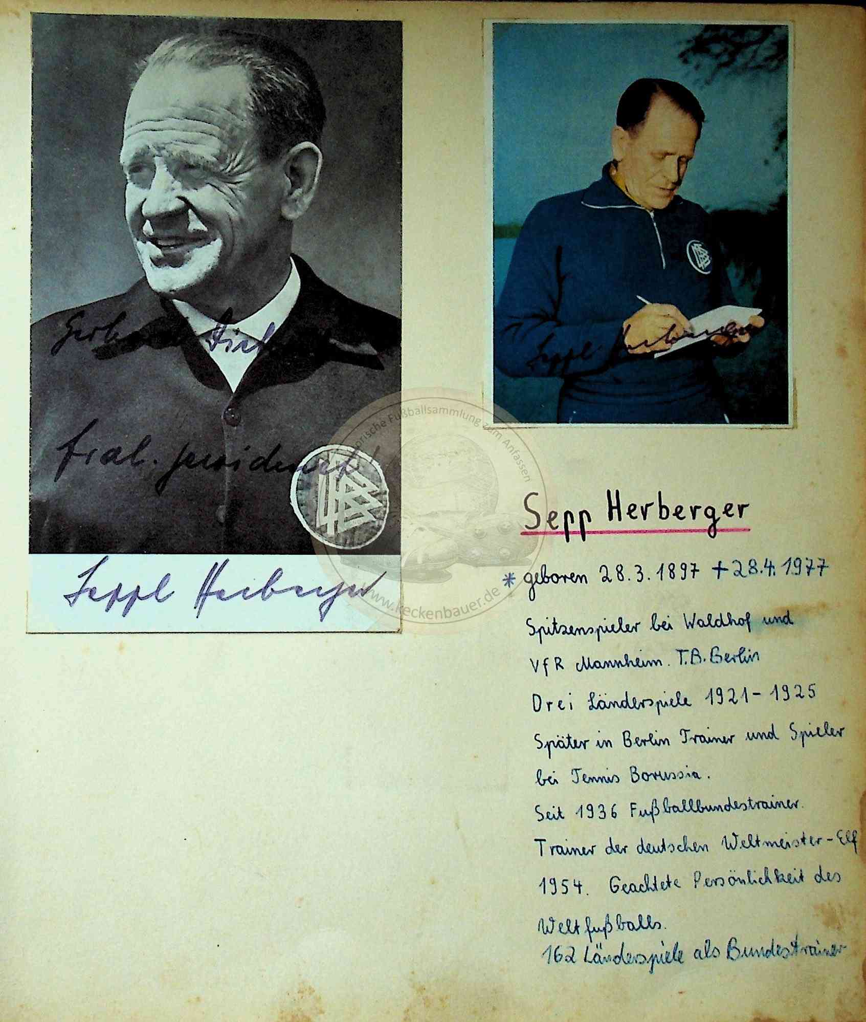 3 Autogramm Sepp Herberger