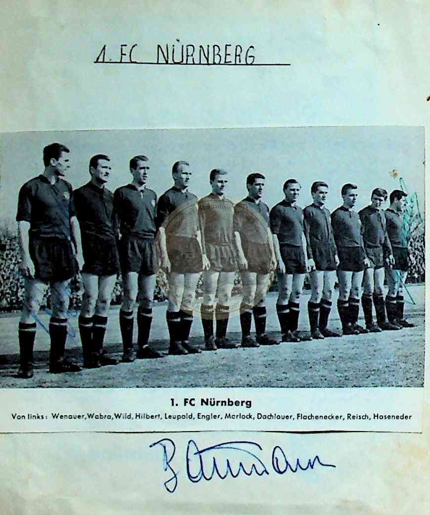 8 1. FC Nürnberg unbekanntes Autogramm