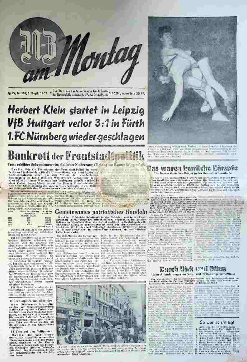 1952 September 1. GB am Montag Nr. 35