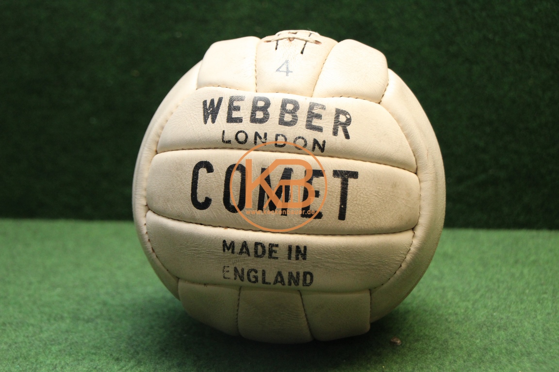 Alter Fußball Comet aus Leder von Webber London vermutlich aus den 1940ern in einem top Zustand