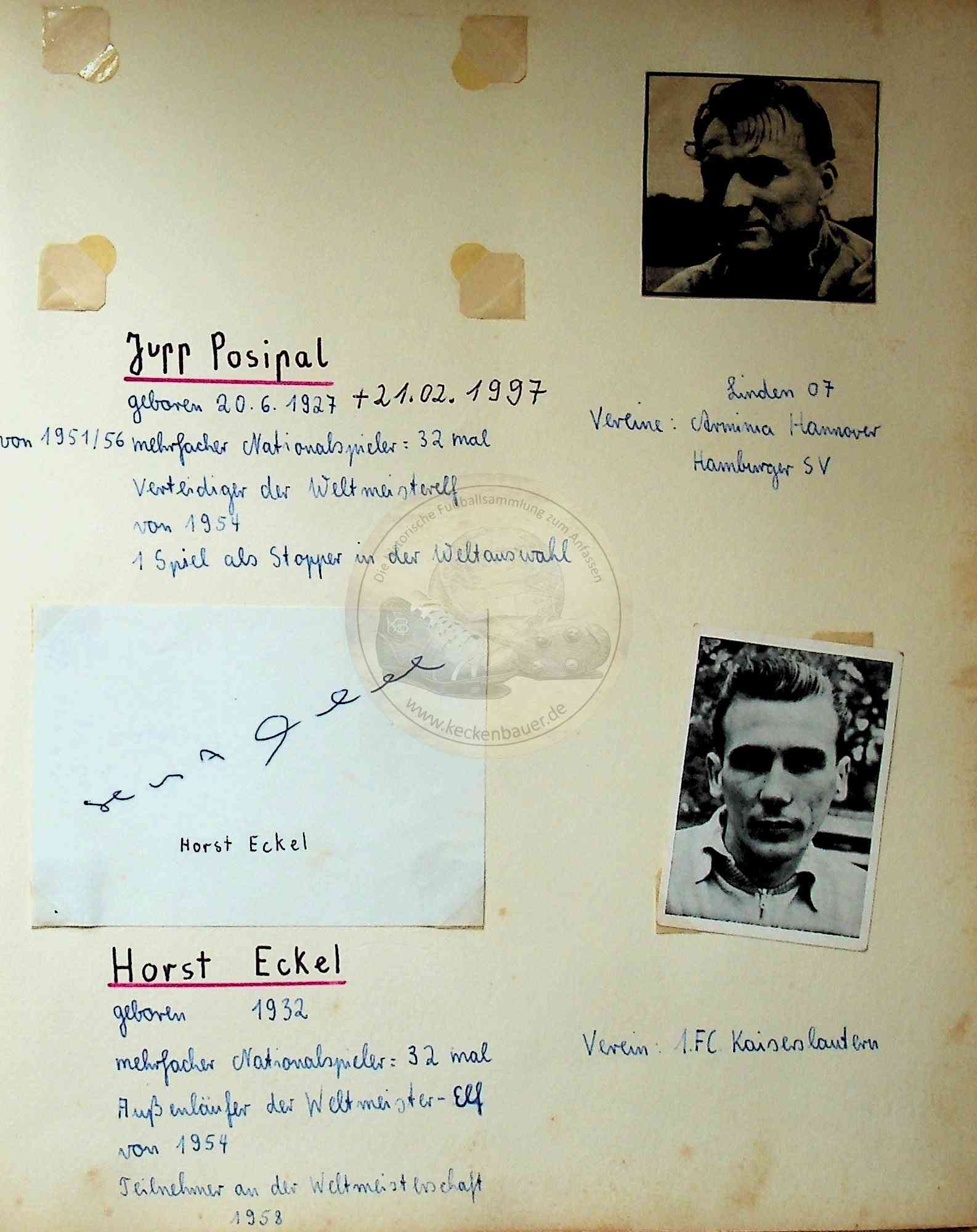 7 Autogram Horst Eckel Posipal fehlt