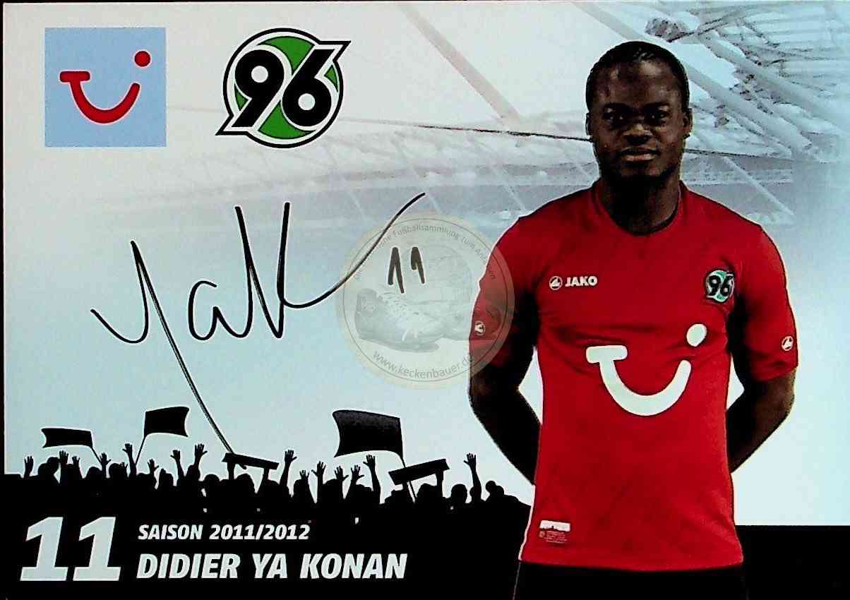 Autogrammkarte von Hannover 96 Didier Ya Konan