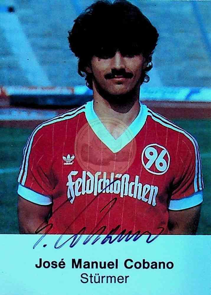 Autogrammkarte von Hannover 96 José Manuel Cobano 2