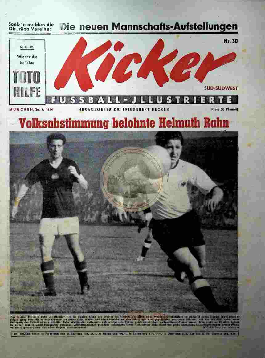 1954 Juli 26. Kicker Nr.30 Süd