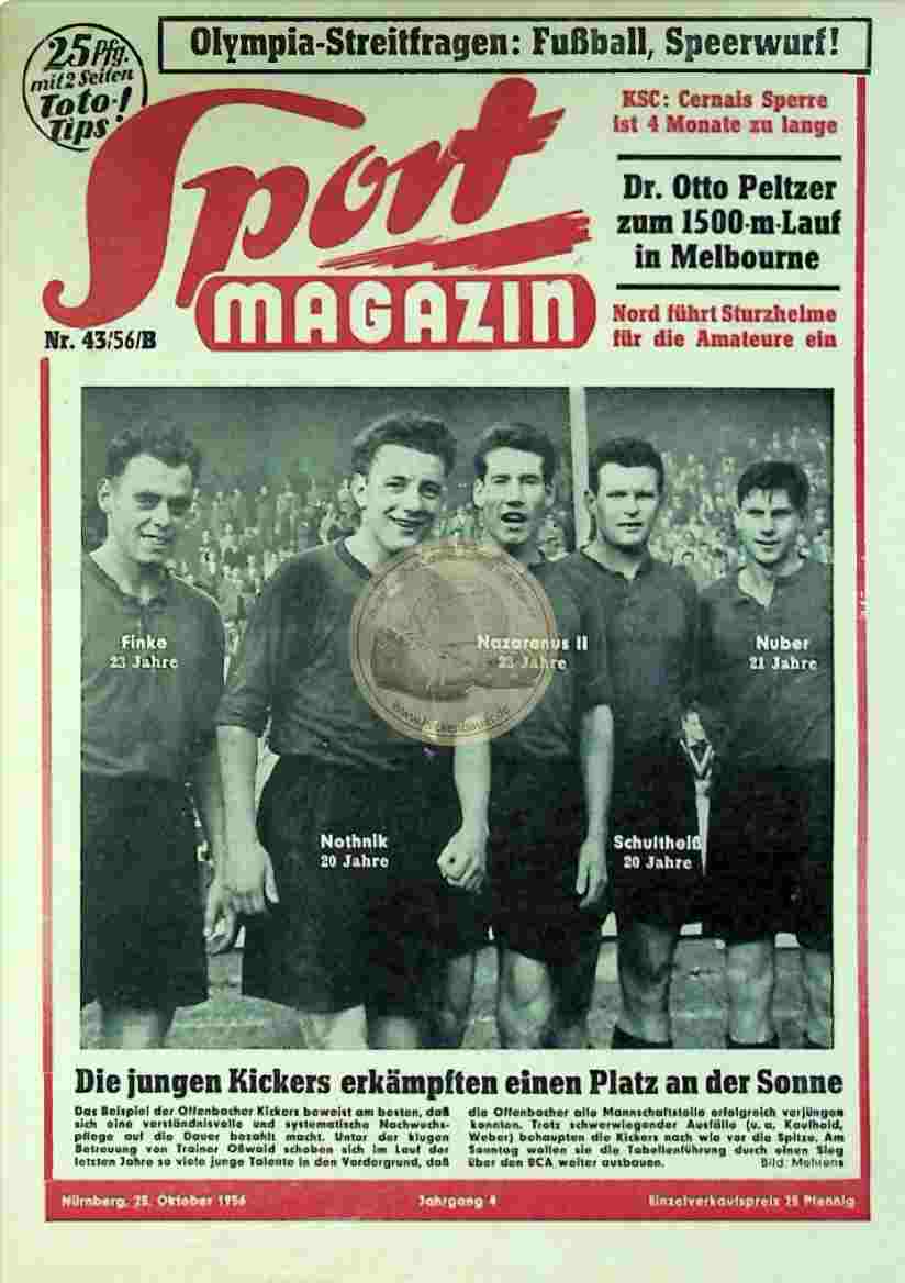 1956 Oktober 25. Sport Magazin Nr. 43