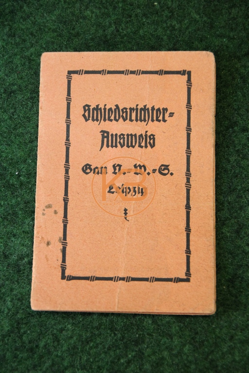 Schiedsrichter Ausweis aus dem jahr 1922  1/2