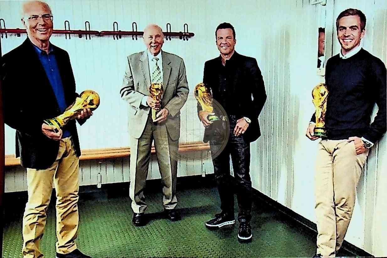 Foto Beckenbauer Lahm Matthäus Eckel