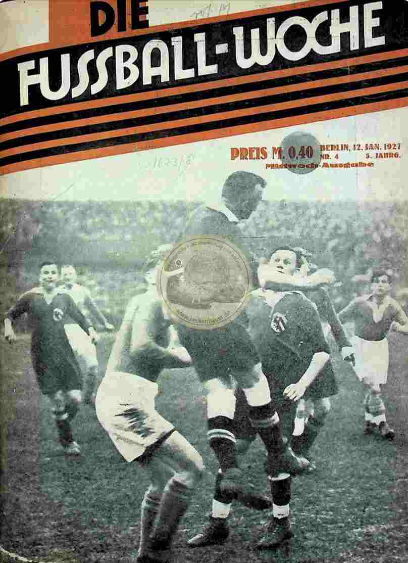 1927 Januar 12 Fussball-Woche Nr. 4