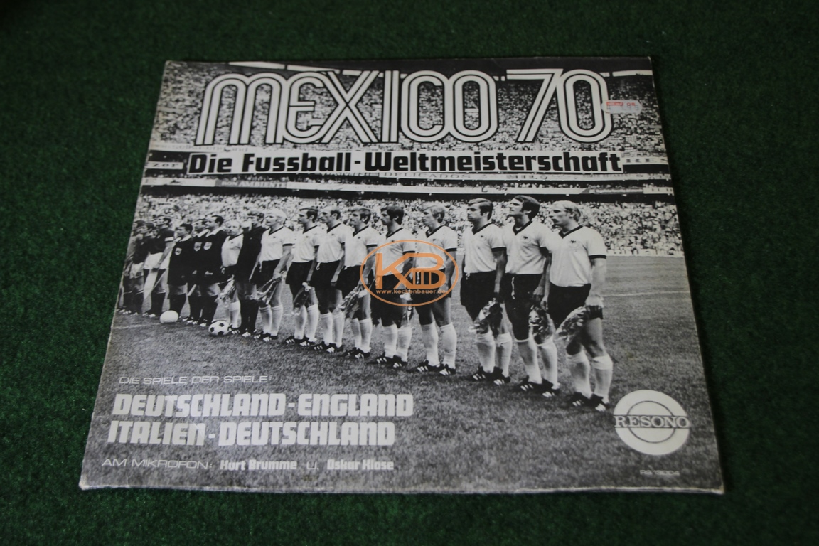 LP mit den Spielen der Spiele Deutschland gegen England und Italien gegen Deutschland von der WM 1970 in Mexico