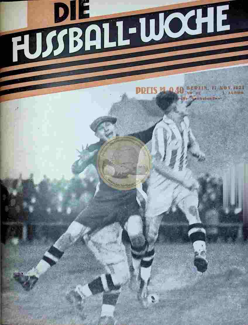 1927 November 17. Fussball-Woche Nr. 92