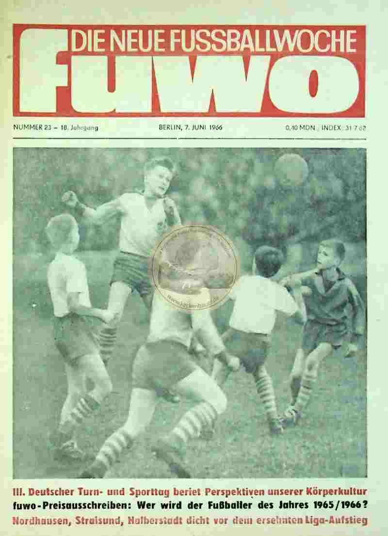 1966 Juni 7. Die neue Fussballwoche fuwo Nr. 23