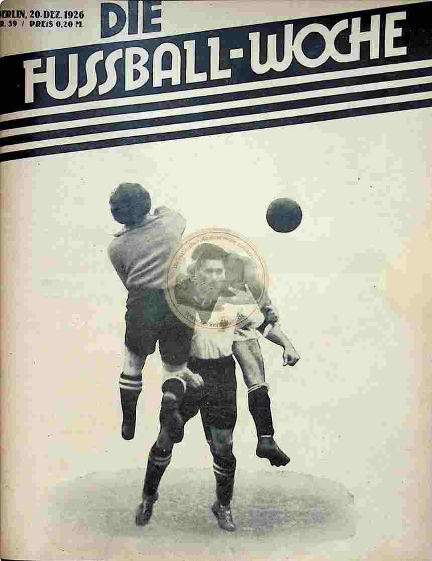 1926 Dezember 20. Fussball-Woche Nr. 59