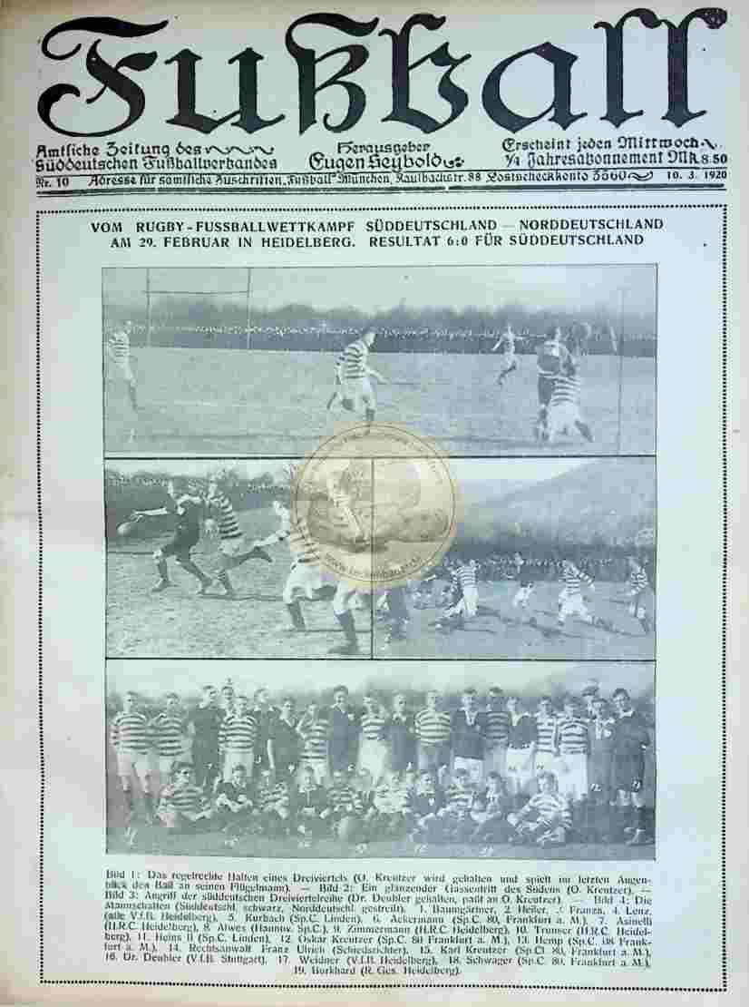 1920 März 10. Fußball Nr.10