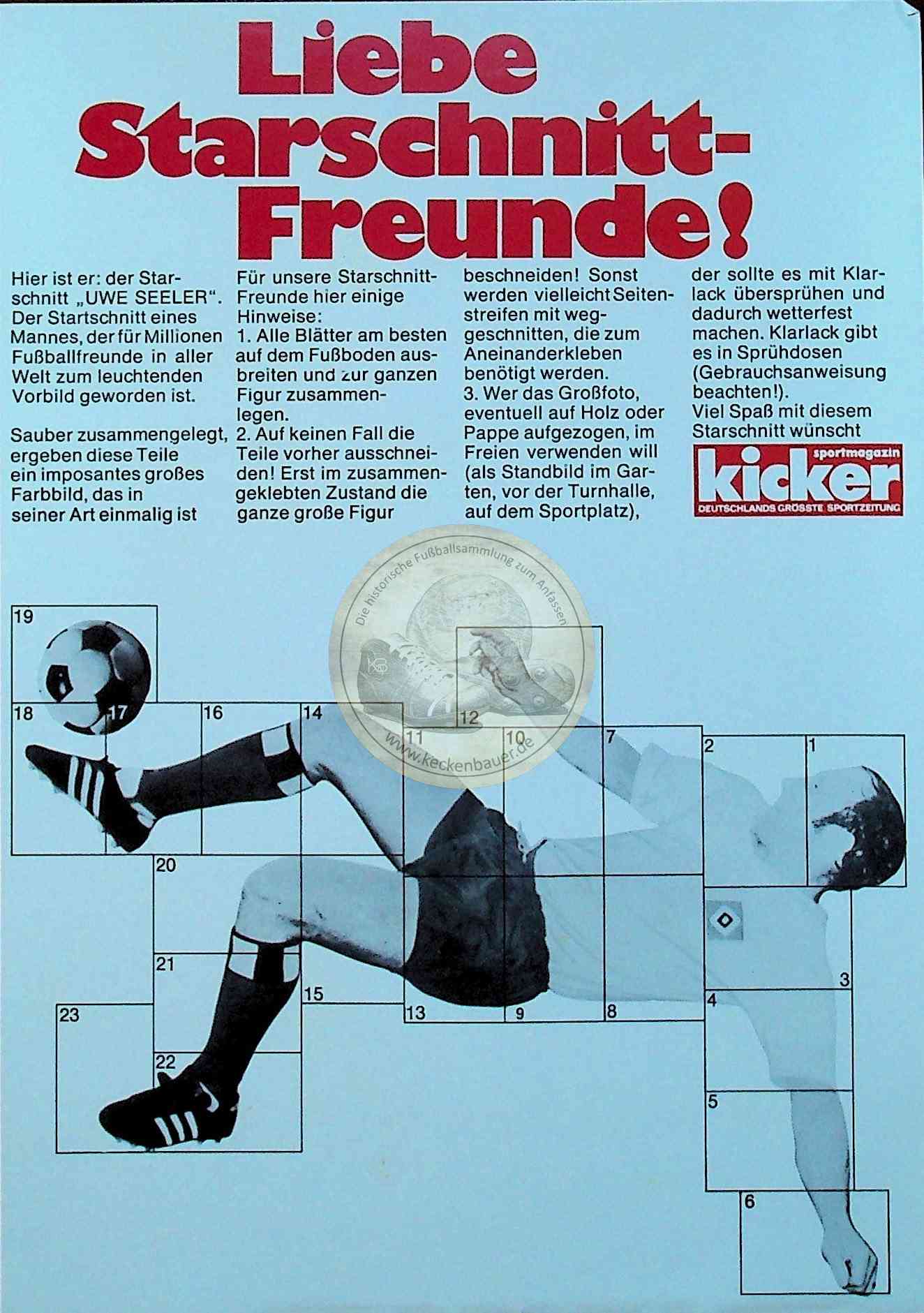 Kicker Starschnitt Uwe Seeler