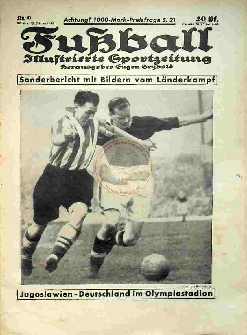 1939 Februar 28. Fußball Nr. 9