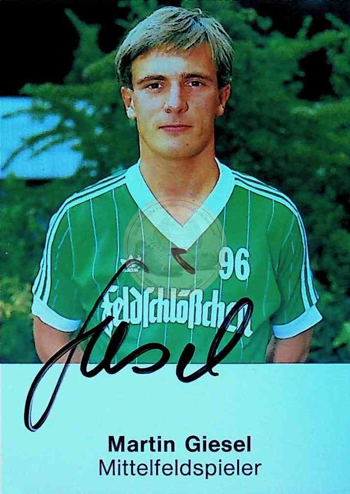 Autogrammkarte von Hannover 96 Martin Giesel