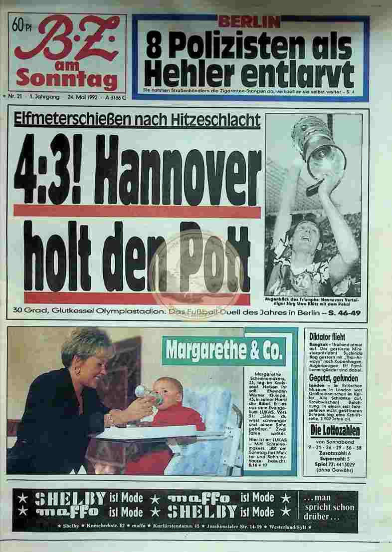 1992 Mai 24. BZ am Sonntag