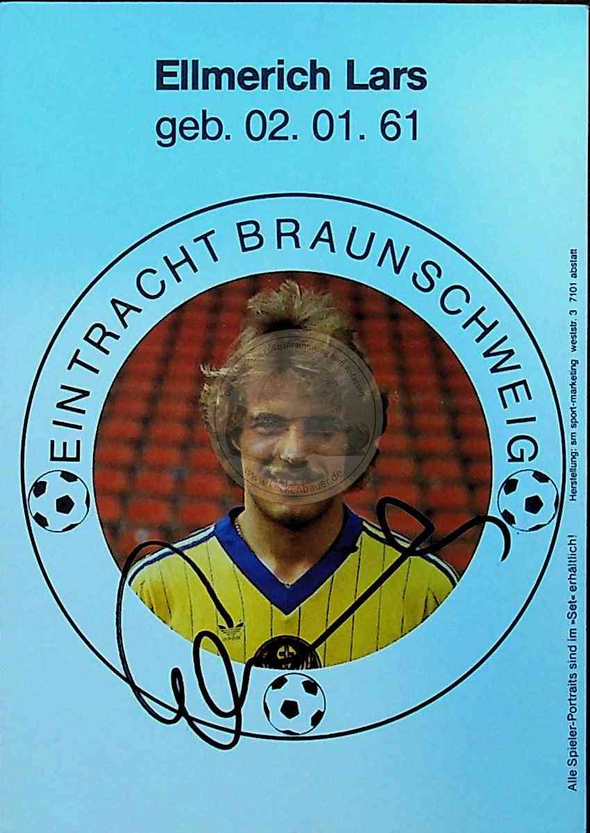 Autogrammkarte von Lars Ellmerich Eintracht Braunschweig